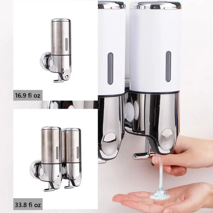 Aqualuxe Soap Dispenser | Wall-Mounted, Stainless Steel, Smooth Pump - Image 4