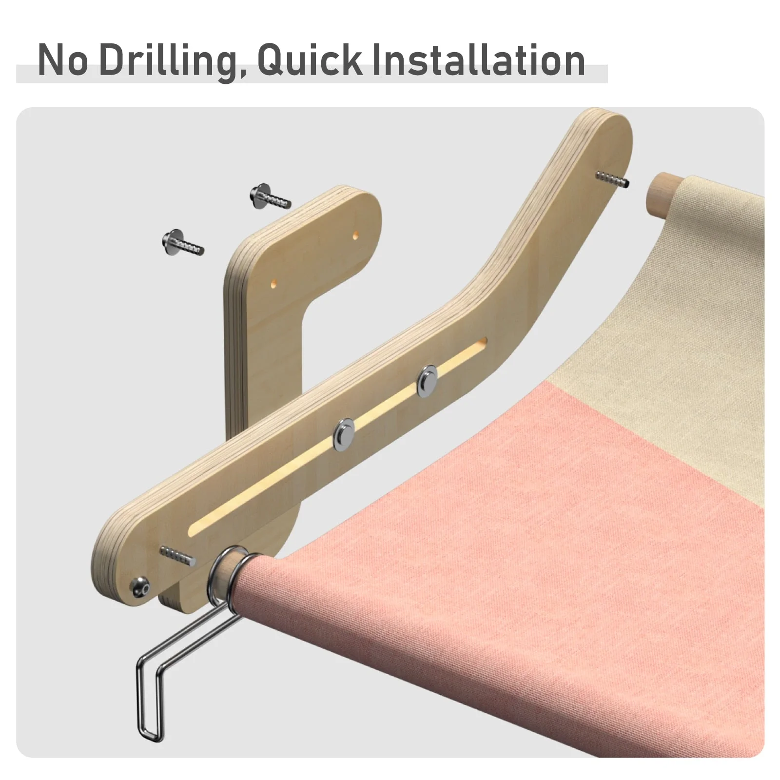 Calmora — Adjustable Cat Hammock Bed with Washable Canvas - Image 4