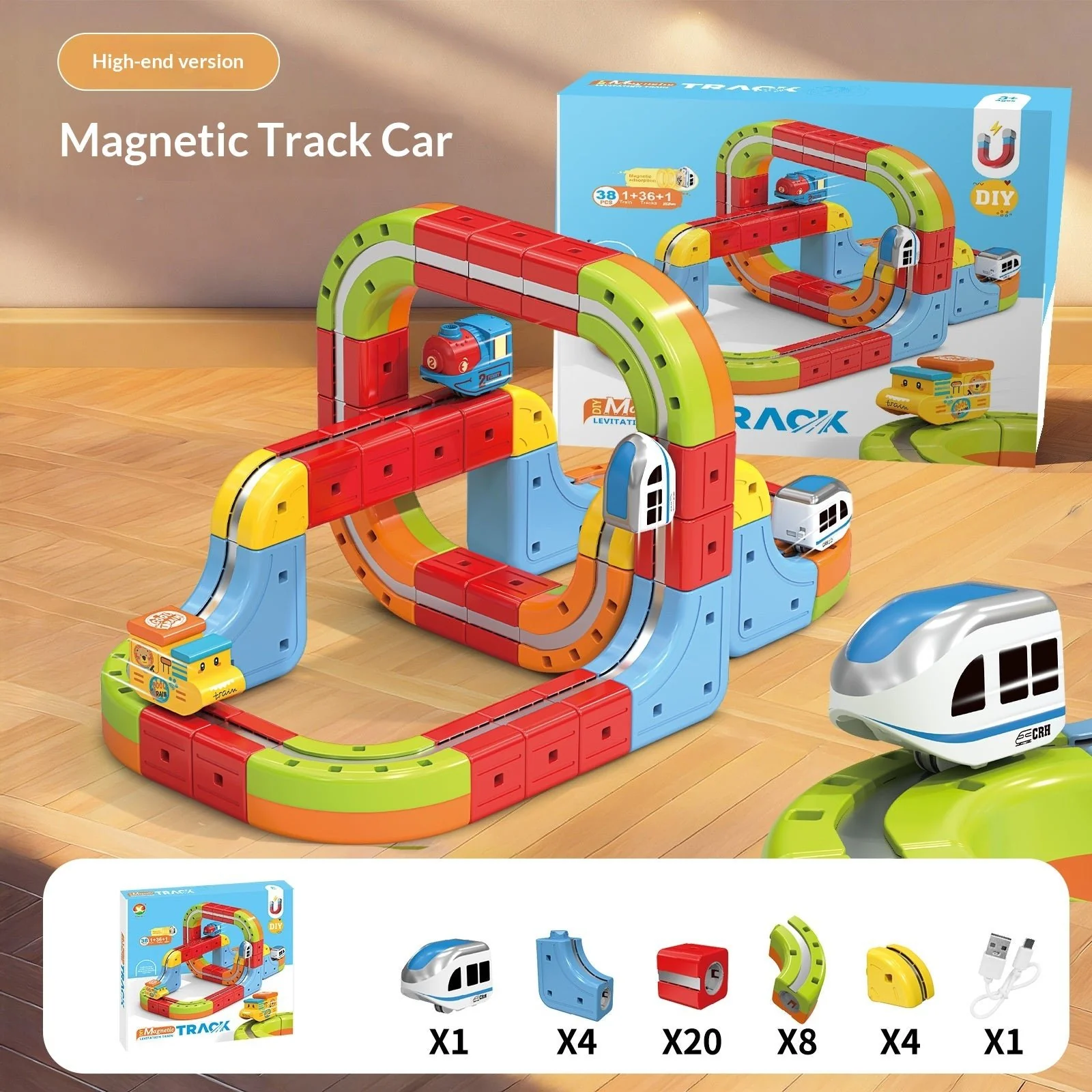 Electric Track Car Toy | Magnetic Modular Track | Gravity Defying Design | Kids Play Set - Image 11
