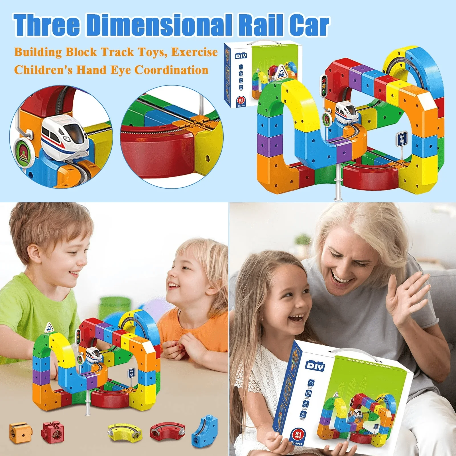 Electric Track Car Toy | Magnetic Modular Track | Gravity Defying Design | Kids Play Set - Image 4