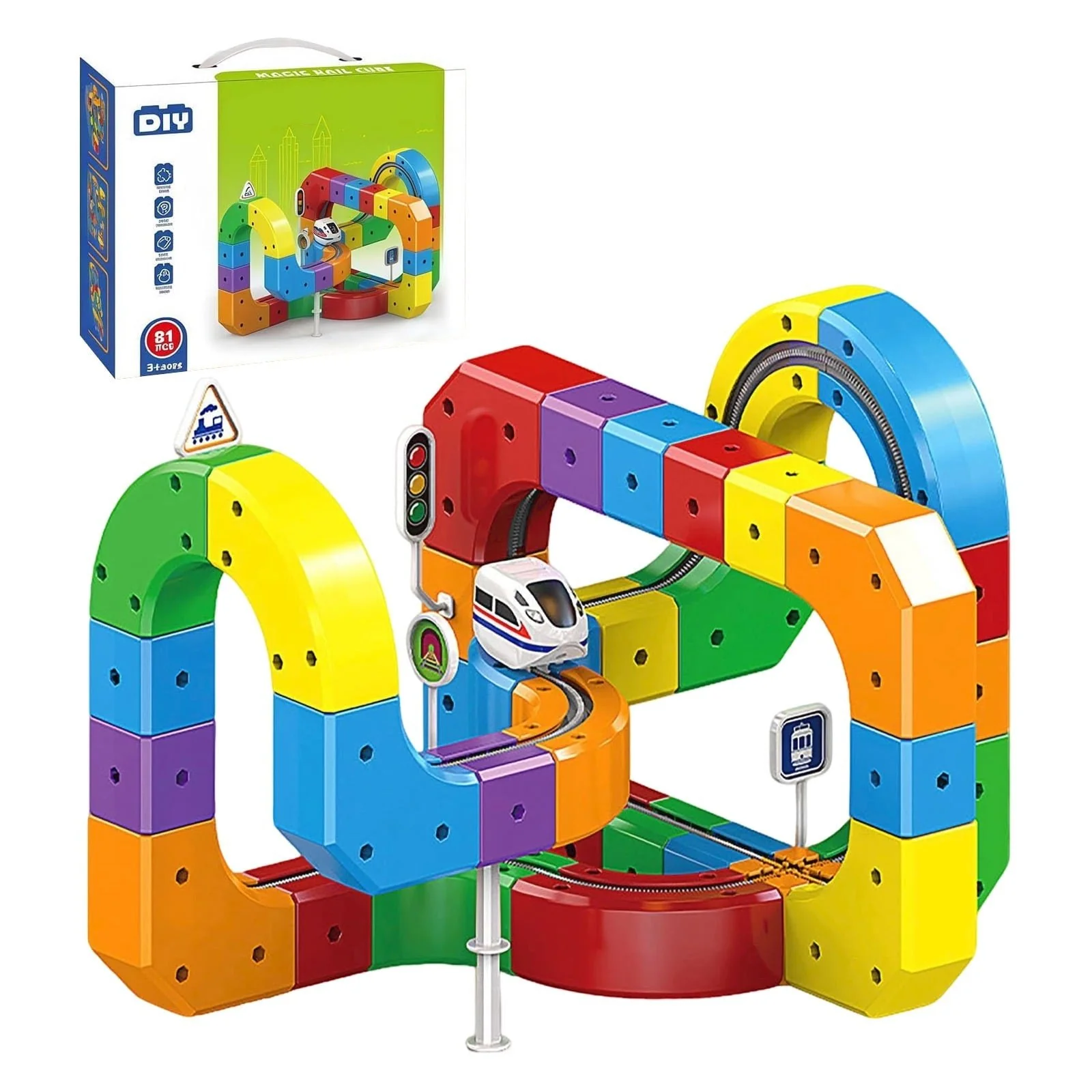 Electric Track Car Toy | Magnetic Modular Track | Gravity Defying Design | Kids Play Set - Image 9