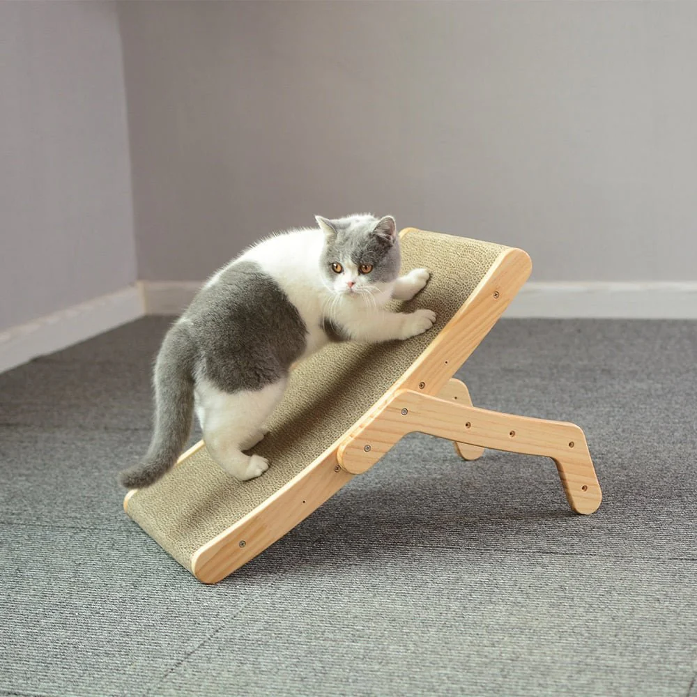 Felinora — 3-in-1 Wooden Cat Lounge Bed with Scratching Post - Image 3