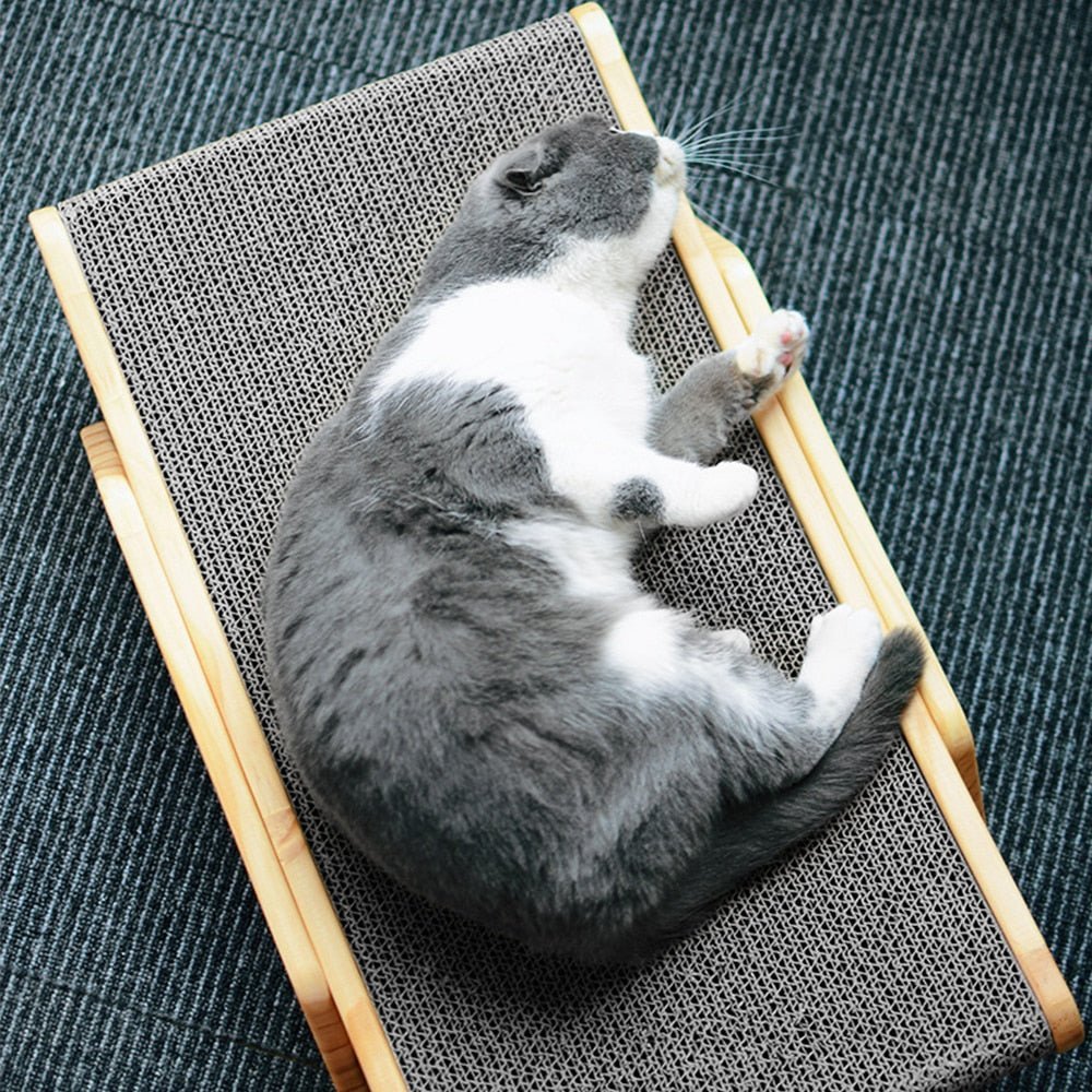 Felinora — 3-in-1 Wooden Cat Lounge Bed with Scratching Post - Image 5