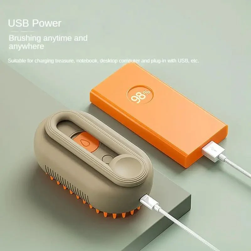 Felyra — Cat Grooming Brush with One-Button Spray and Shedding Control - Image 3