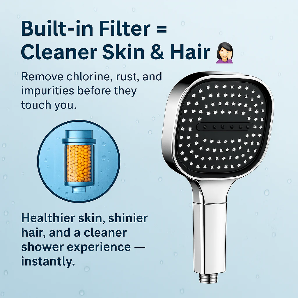 Haven Filtered Shower Head | Turbo Boost Technology, High Pressure - Image 5