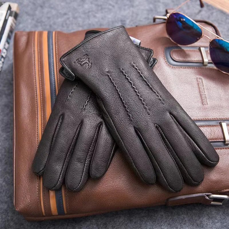 Ivo Men's Leather Gloves | Premium Lambskin, Winter Warmth - Image 6