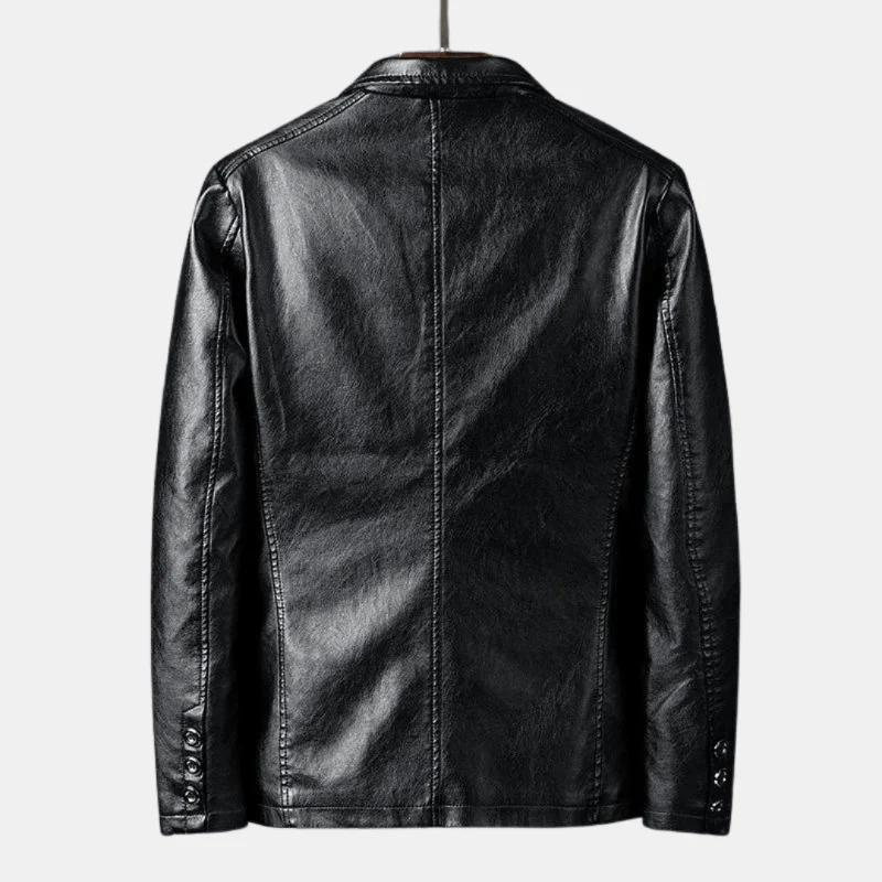 Jaden Men's Leather Jacket | Tailored Fit, Premium Quality - Image 4