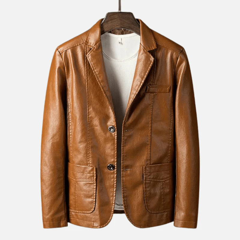 Jaden Men's Leather Jacket | Tailored Fit, Premium Quality - Image 7