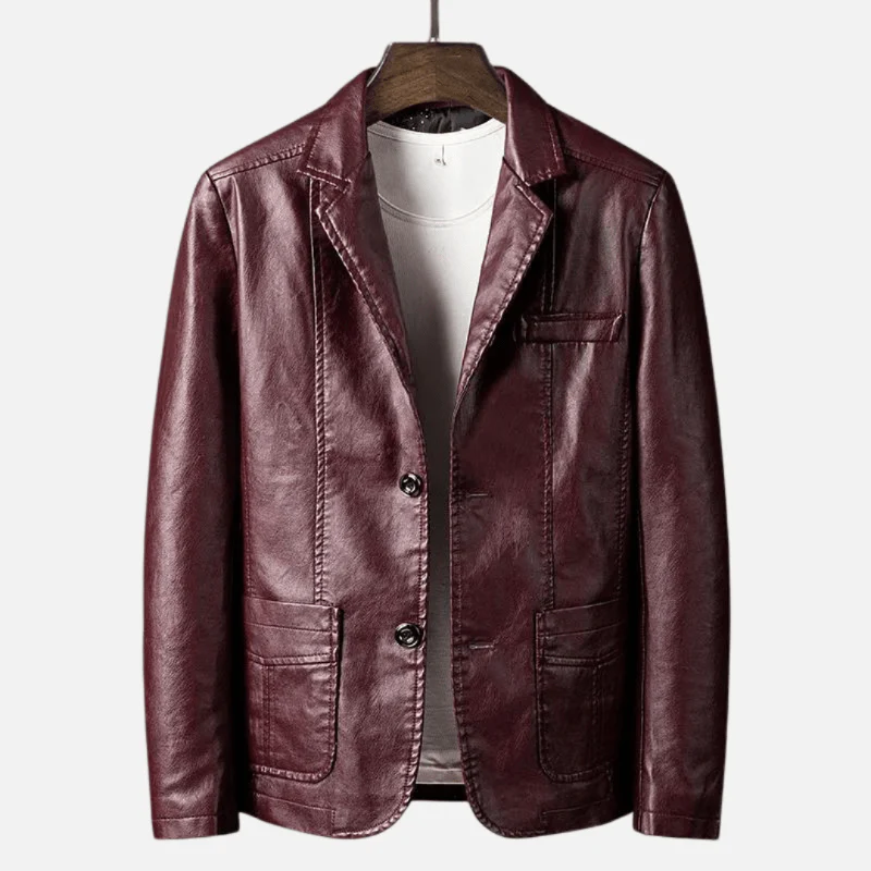 Jaden Men's Leather Jacket | Tailored Fit, Premium Quality - Image 8