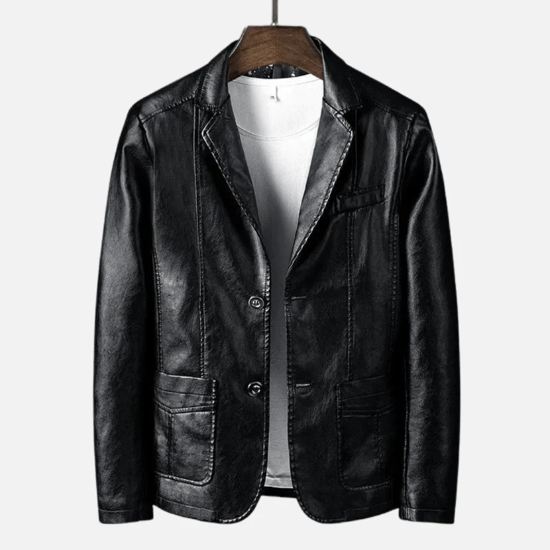 Jaden Men's Leather Jacket | Tailored Fit, Premium Quality - Image 9