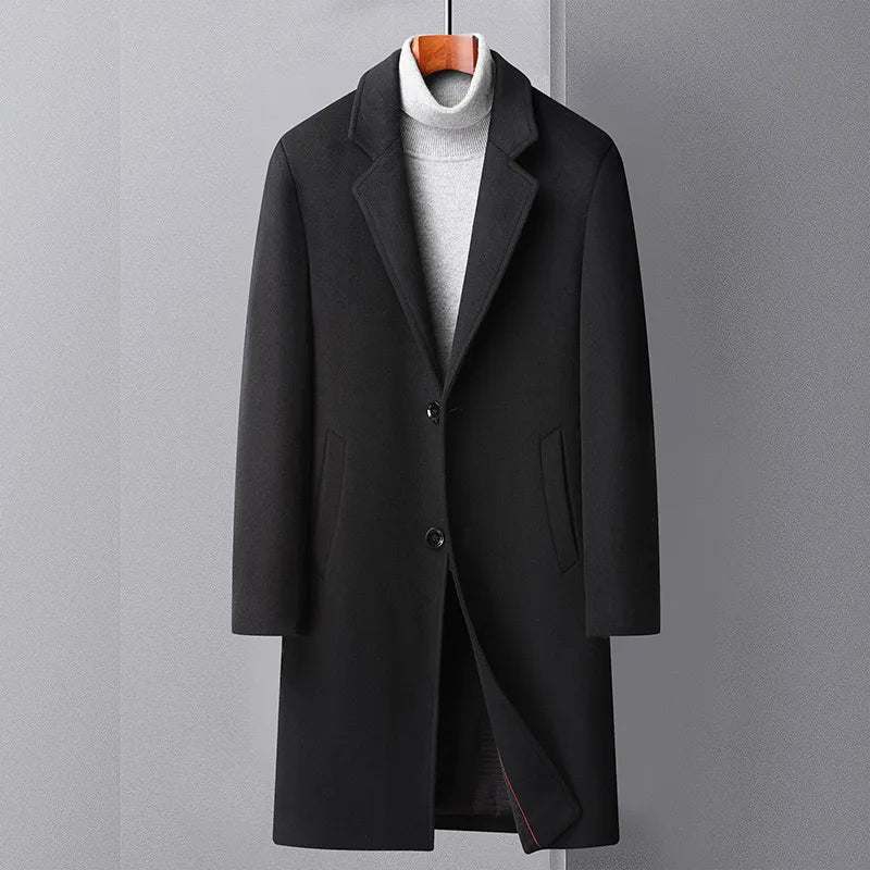 Larken Men's Trench Coat | Premium Wool - Image 7