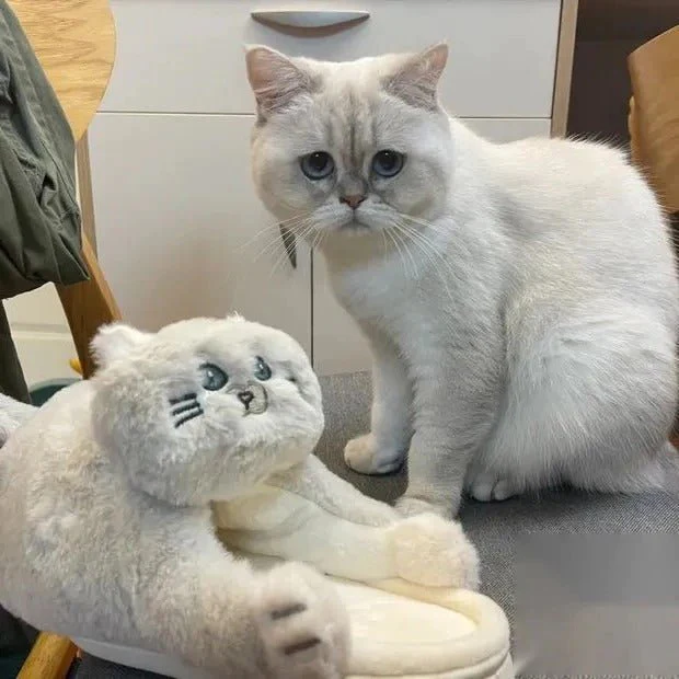 MiloCat Slippers — Plush Indoor Slippers with Durable Grip Sole - Image 3