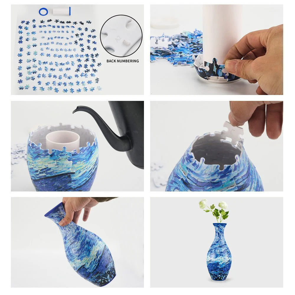 3D Mosaic Puzzle Vase | DIY Puzzle , Eco-Friendly - Image 5