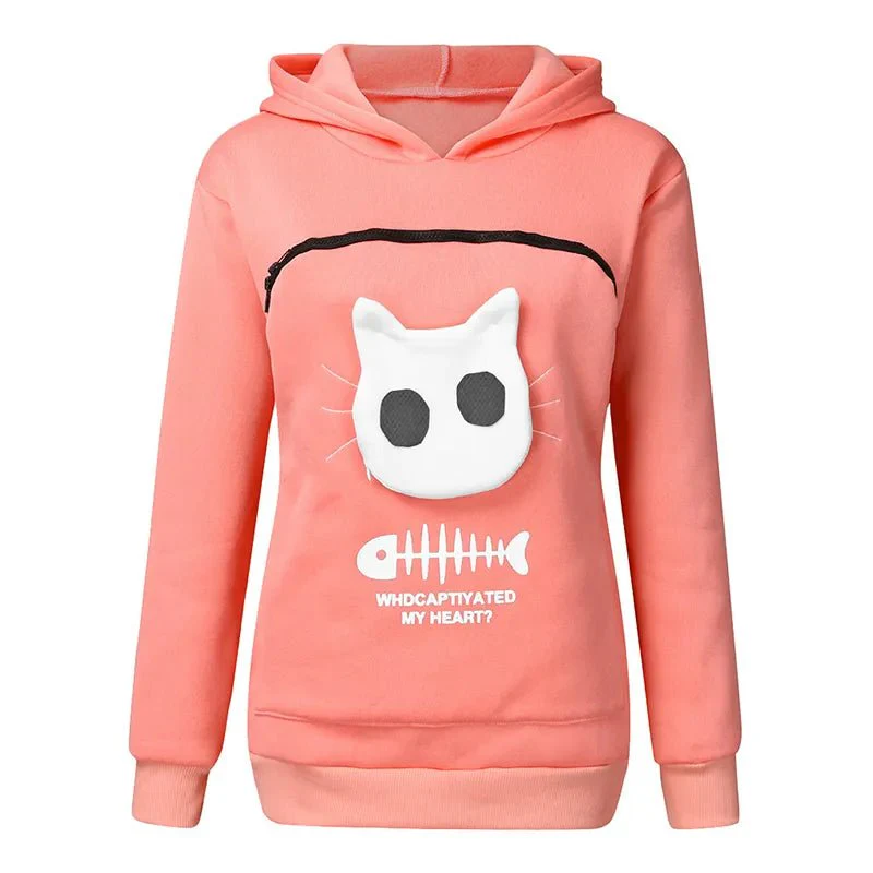 Nivara — Fleece Hoodie Sweatshirt with Kangaroo Pocket for Small Cats - Image 5