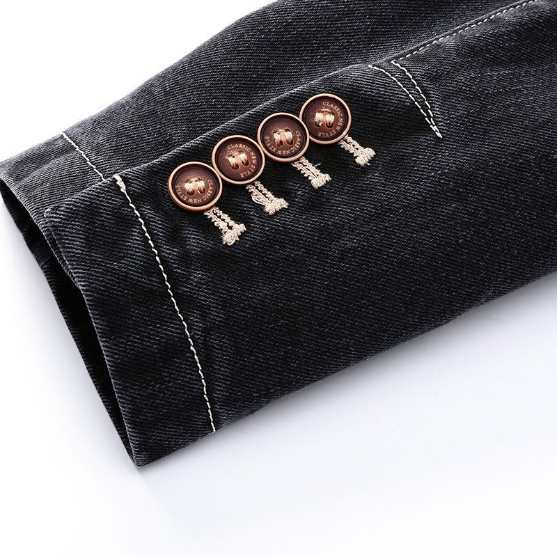 Nora's Denim Jacket | Vintage-Inspired, Premium Dark-Wash Denim - Image 6