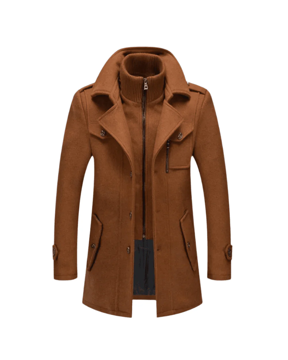 Selwyn — Wool Blend Winter Coat with Tailored Fit and Lining - Image 10