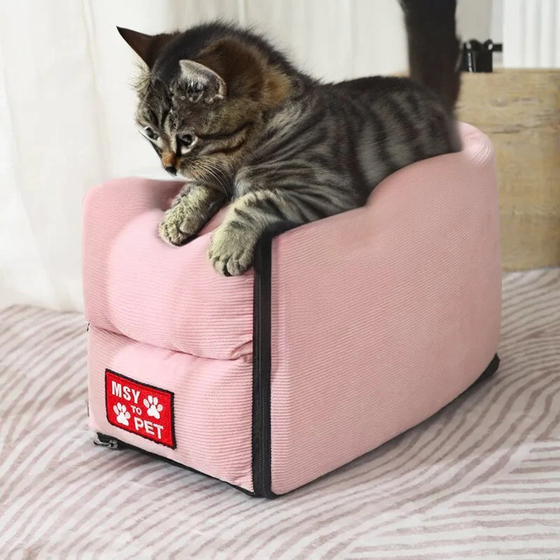 Foldable Pet Car Seat for Small Pets with Secure Console Fit - Image 10