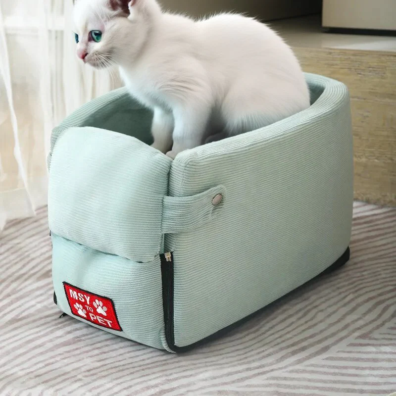 Foldable Pet Car Seat for Small Pets with Secure Console Fit - Image 17