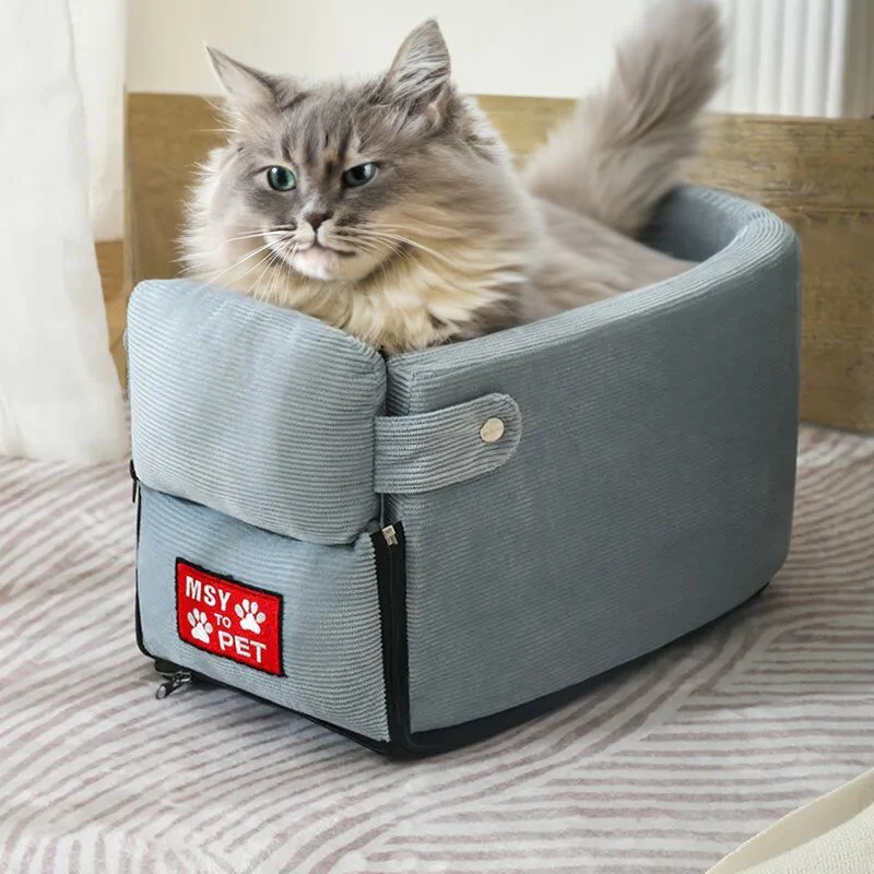 Foldable Pet Car Seat for Small Pets with Secure Console Fit - Image 9