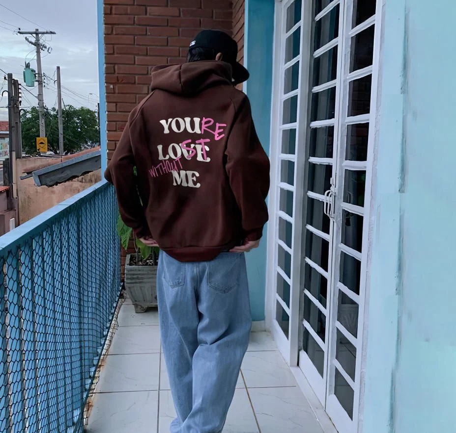 Yonder Hoodie | Casual Letter Print, Comfortable Loose Fit - Image 4